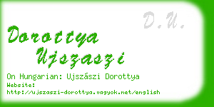 dorottya ujszaszi business card