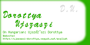 dorottya ujszaszi business card